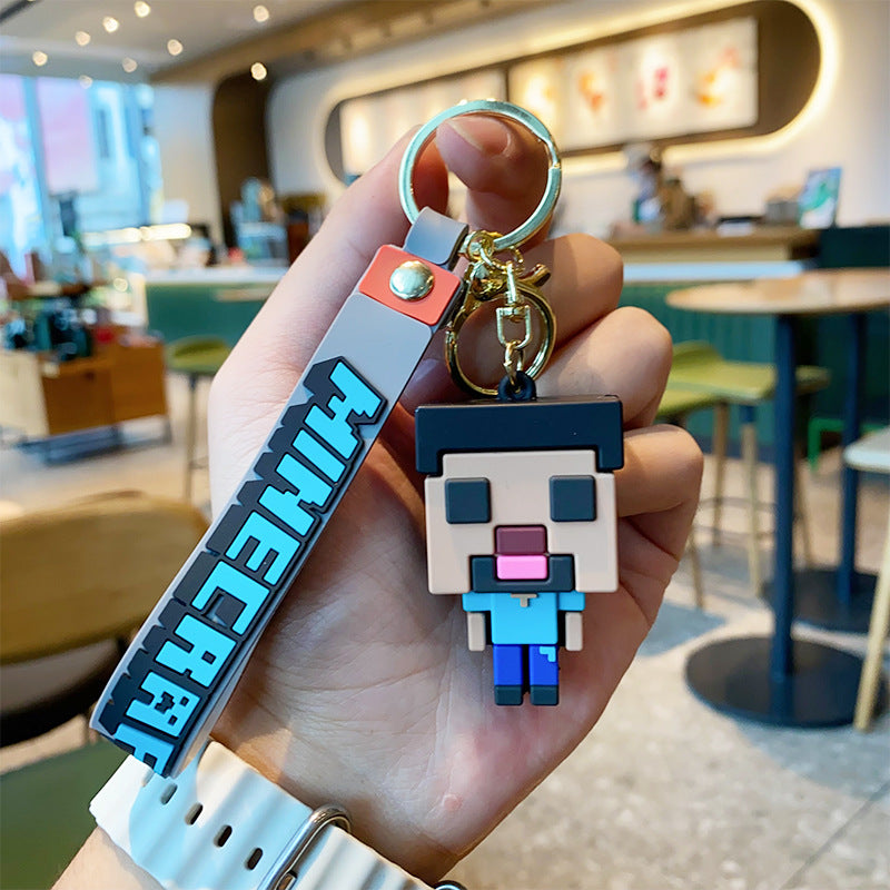 Sandbox Game Keychain – 3D Mini Doll Bag Pendant