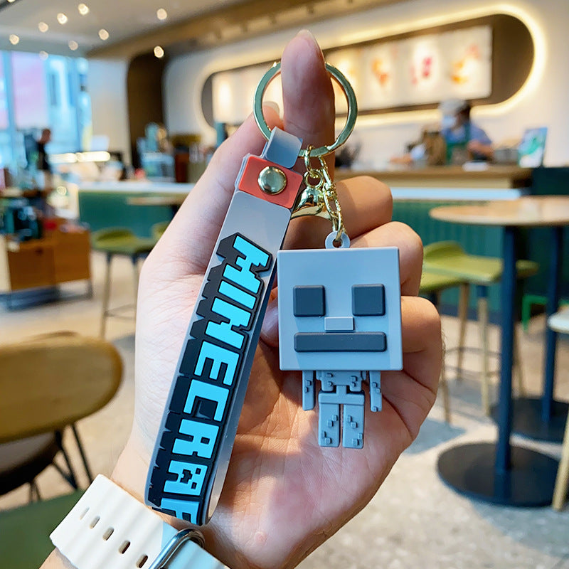 Sandbox Game Keychain – 3D Mini Doll Bag Pendant