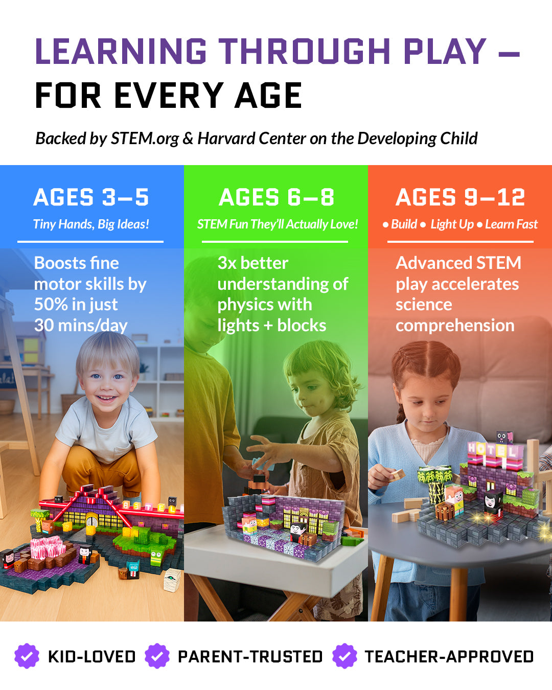 188-Piece LED Magnetic Building Blocks – Hotel Elves Edition