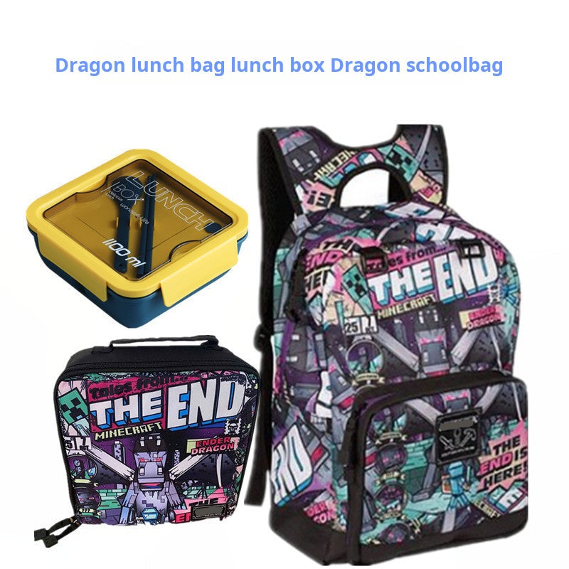 Pixel School Set – Backpack, Lunch Bag & Box