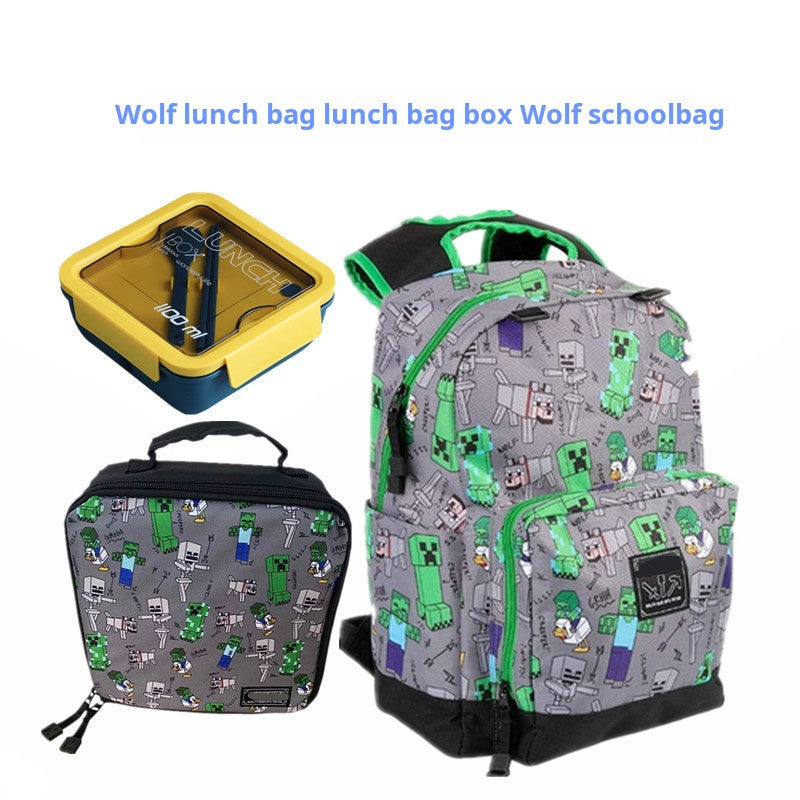 Pixel School Set – Backpack, Lunch Bag & Box
