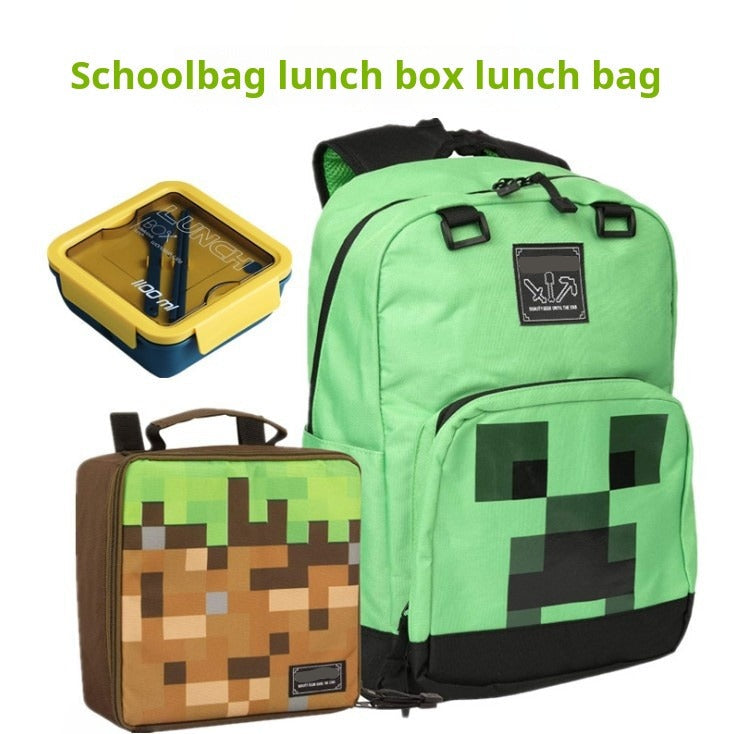 Pixel School Set – Backpack, Lunch Bag & Box