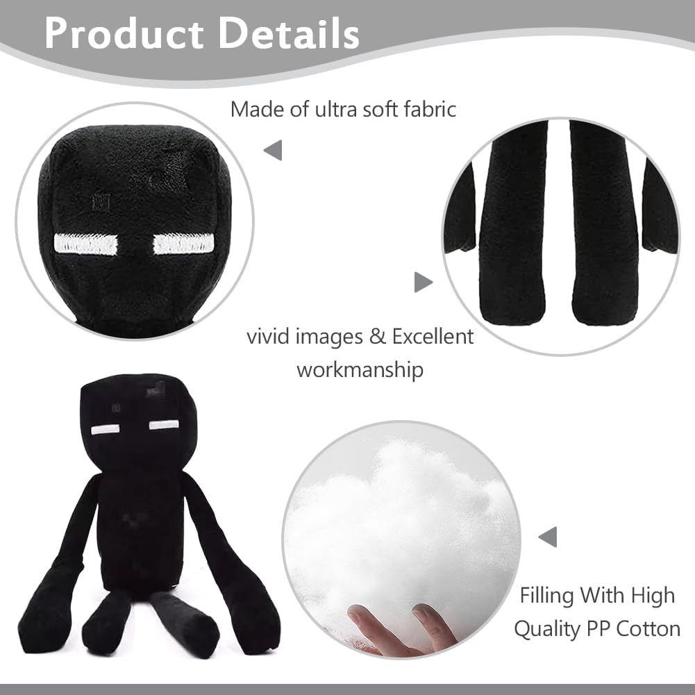 Big Enderman Plush - Soft & Cuddly Blocky Toy