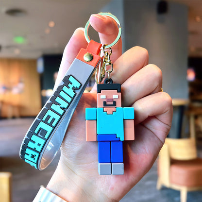 Sandbox Game Keychain – 3D Mini Doll Bag Pendant