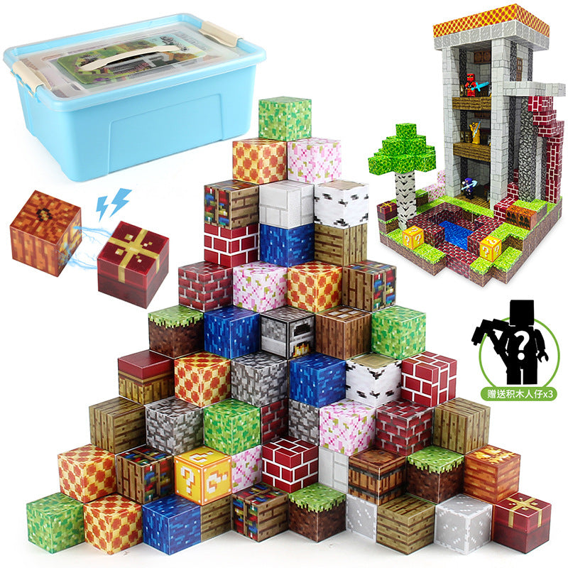 MC My Magnetic World Game Peripherals 2.3cm Cubes 646pcs Storage Box Set Educational Building Block Toys
