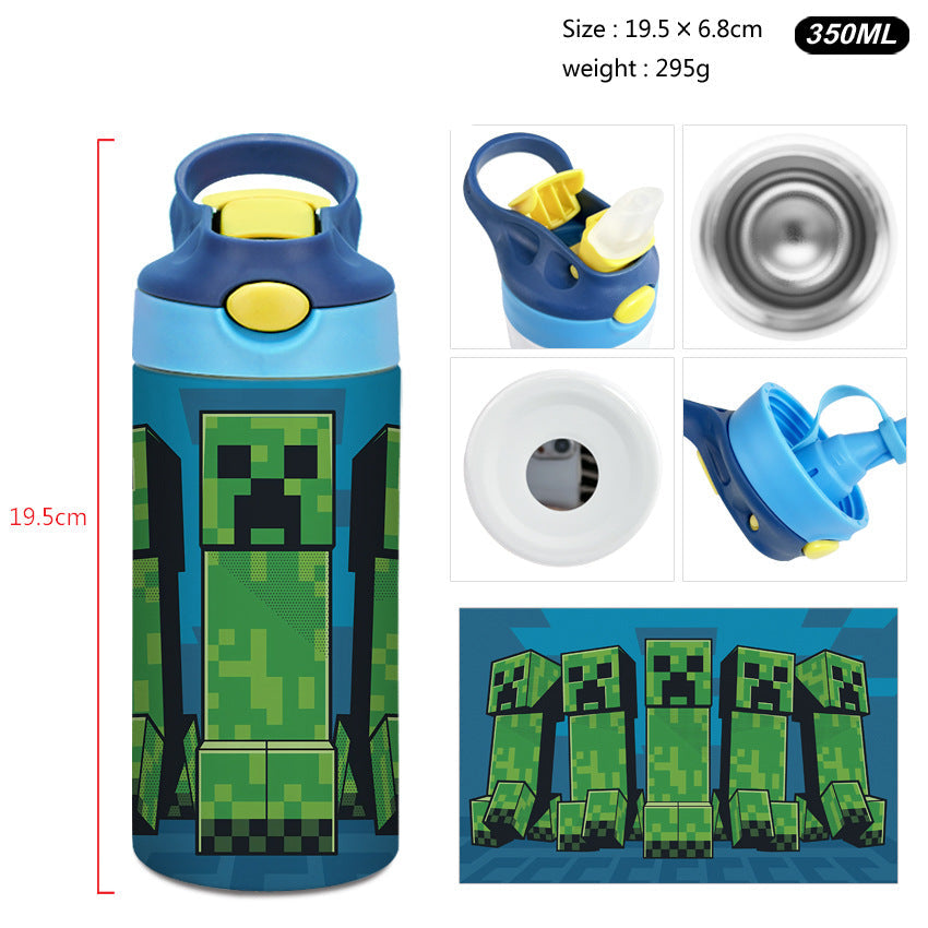 Pixel Adventure Thermos – 400ml Stainless Steel Cup