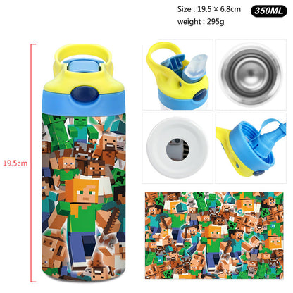 Pixel Adventure Thermos – 400ml Stainless Steel Cup