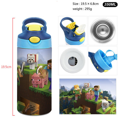 Pixel Adventure Thermos – 400ml Stainless Steel Cup