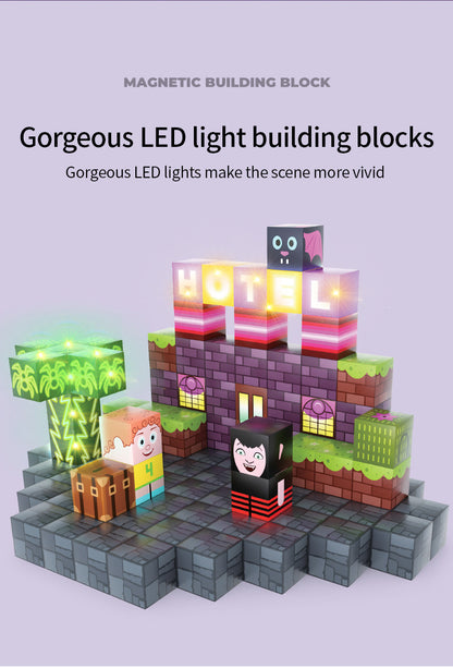 188PC Hotel Elves Builder’s Edition LED Magnetic Building Block Game Set for Kids