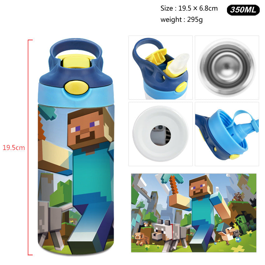 Pixel Adventure Thermos – 400ml Stainless Steel Cup