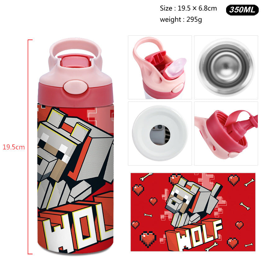 Pixel Adventure Thermos – 400ml Stainless Steel Cup