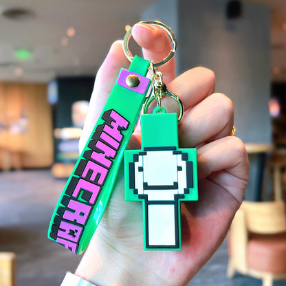 Sandbox Game Keychain – 3D Mini Doll Bag Pendant