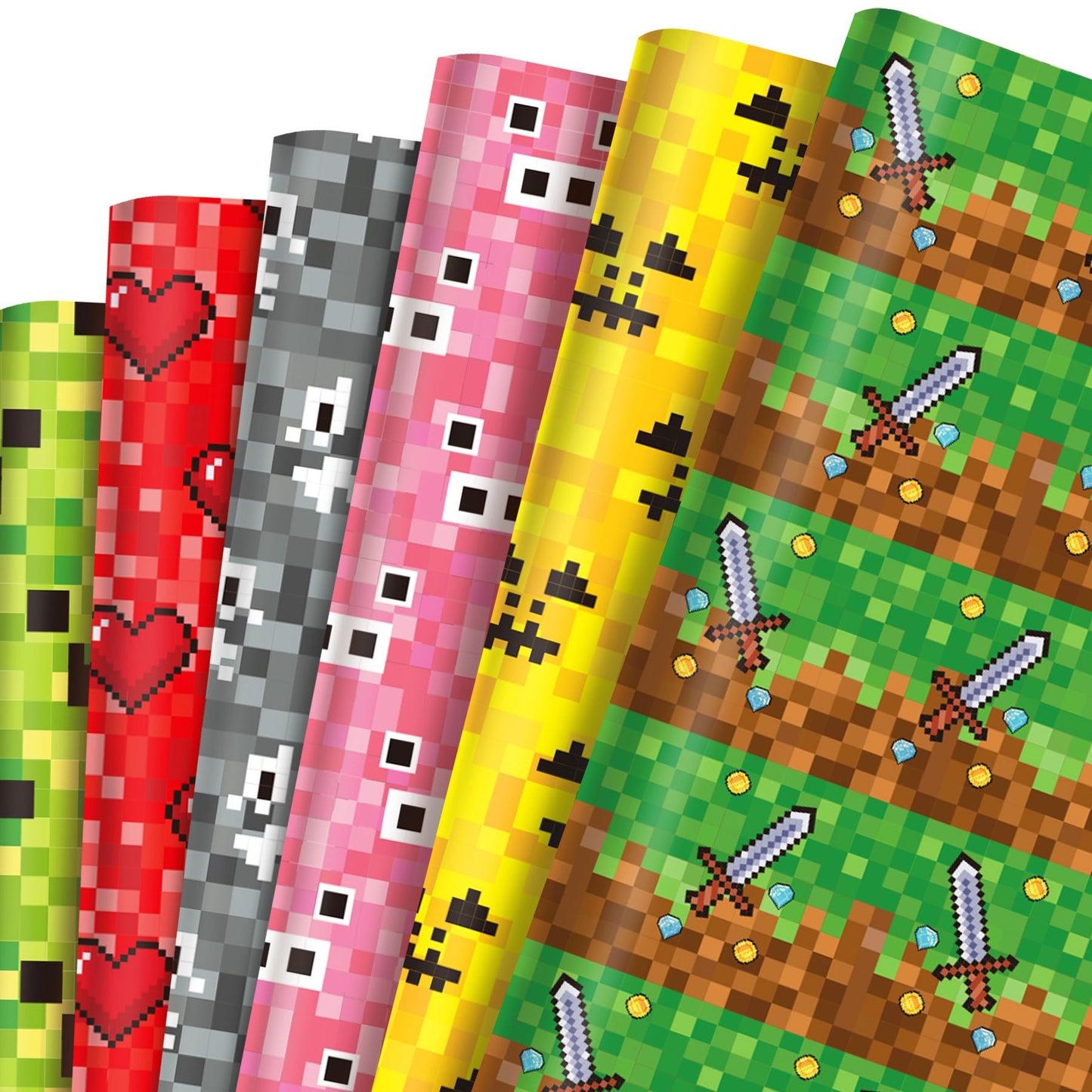 WZ059 minecraft pixel game gift decorative paper party gift gift box decorative outer wrapping paper